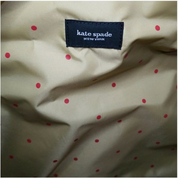 kate spade brown pink dot dog pet animal carrier see pics - Picture 6 of 7